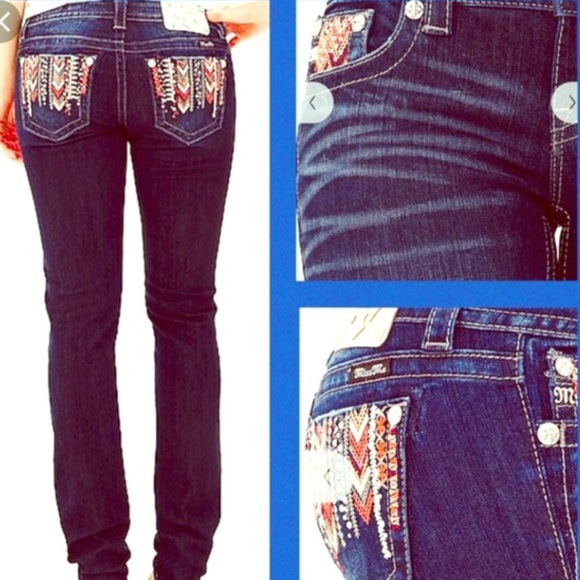Miss Me Denim - Miss Me Easy Skinny Aztec Print Jeans Size 28